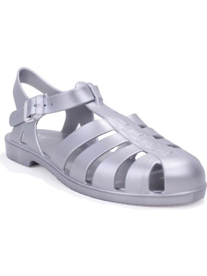 Igor S10346 Bıarrıtz Mate Metal Gümüş Ortopedik Günlük Kadın Sandalet