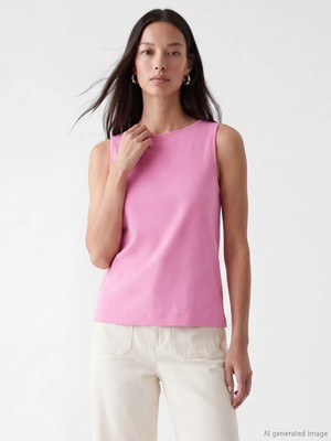 LC Waikiki Lcwaıkıkı Basic Pembe Bisiklet Yaka Kadın Atlet