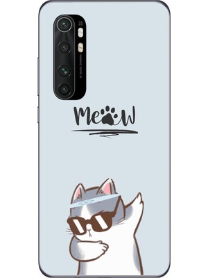 Le Balvo Xiaomi Mi 10 Lite Uyumlu Miyav Baskılı Silikon Kılıf