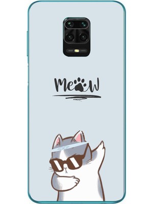 Le Balvo Redmi Note 9s Uyumlu Miyav Baskılı Silikon Kılıf