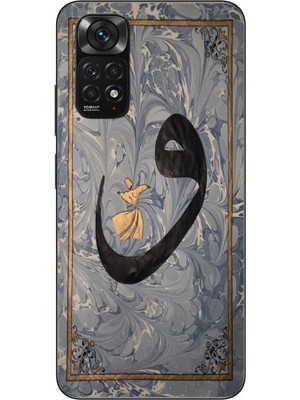 Le Balvo Redmi Note 11 - 11S Uyumlu Vav Harfi Gri Baskılı Silikon Kılıf