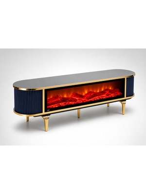 Lüks -Tv Sehpası -Antrasit Gold - 160CM