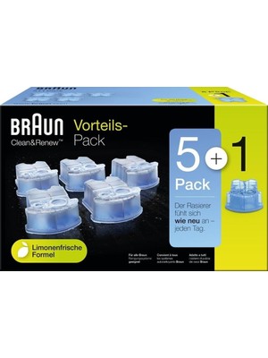 Berry Store Clean & Renew Elektrikli Tıraş Makinesi Için Yedek Kartuşlar, 5+1'li Paket