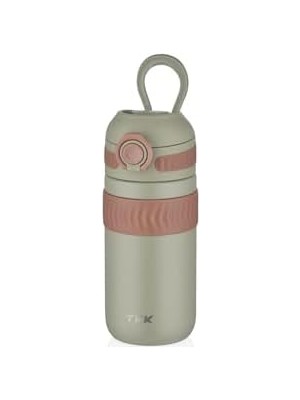 Berry Store Tkk 450ML Rahat Içim Çift Yalıtımlı Paslanmaz Çelik Termos Matara (Yeşil)