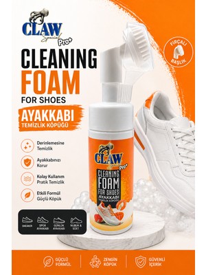 Claw Special Fırçalı Ayakkabı Temizleme Köpüğü 150 ml Güçlendirilmiş Formül