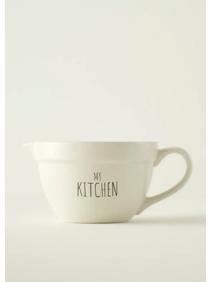 Bella Maison Beyaz My Kitchen Stoneware 1700 Cc Seramik Karıştırma Kasesi Pratik ve Estetik Tasarım