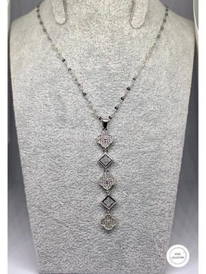 Carette De Terre Silver Renk Zarif Y Kolye