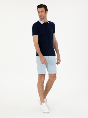 Cacharel Mavi Regular Fit Beli Bağcıklı Şort 50287286 VR036