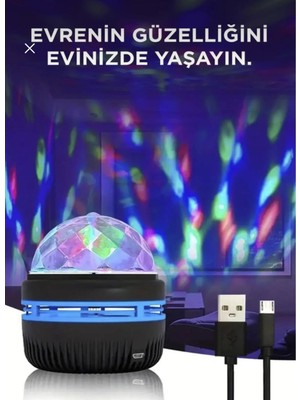 Gümüş Avm Starmaster Mini Boy Yuvarlaklı Gökyüzü Yansıtmalı Dönen Projeksiyon Gece Lambası