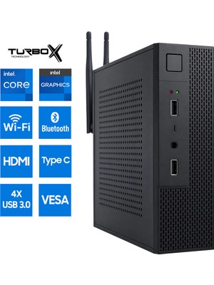 Turbox Mini-58 Intel Core I7 7700 16GB Ram 1tb M.2 Nvme SSD HDMI Type-C Wifi Bluetooth Mini Pc