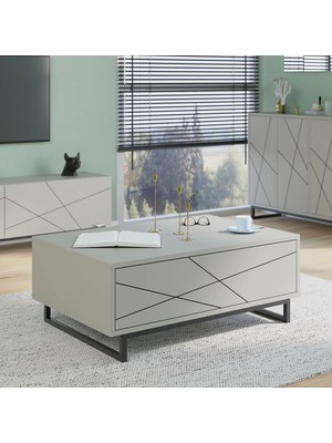 Nilah Axis Modern Orta Sehpa Kum Taşı