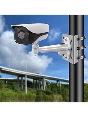 DMR Home Witi Güvenlik Kamerası Için Evrensel Dikey Direk Montajı, Paslanmaz Çelik Montaj Köşe Braketi, 3 Ilmekli, Cctv Kameraları LED Duvar/sahne Işıkları Için Uygun, Güneş Panelleri (Küçük Boyutlu)