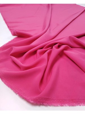 Kumaş Parça Şeker Pembe Krep Şifon Kumaş Ince Hafif Dökümlü 150X250CM