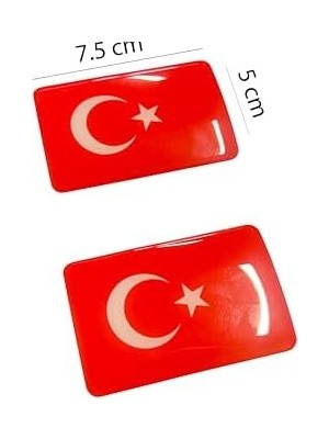 DMR Home Türk Bayrağı 2'li 3D