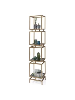 Vivense Cube Kitaplık, Pirinç Eskitme
