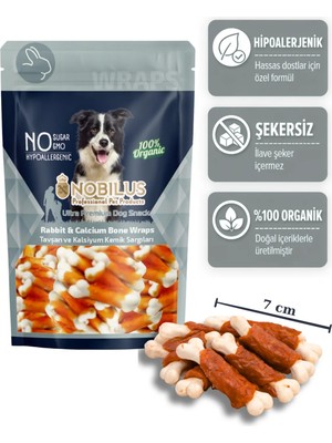 Nobilus Tavşan ve Kalsiyum Kemik Sargılı Köpek Ödül Maması 80 gr