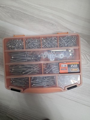 DMR Home 1271 Parça Sunta Vida Seti – Pul ve Organizer Kutu Dahil | Karışık Boy Çok Amaçlı Ahşap Vida Seti | Profesyonel ve Ev Kullanımı Için