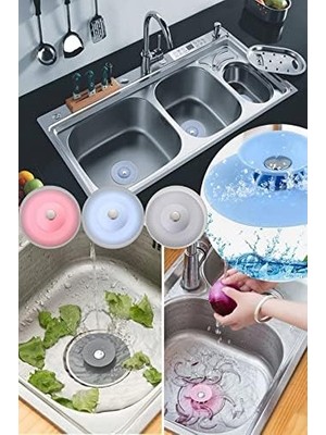 DMR Home 2 Kademeli Dokunmatik Lavabo Tıkacı Silikon Lavabo Gider Tıpası