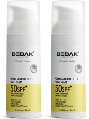 DMR Home Bebak Pharma Mineral Filter Güneş Kremi 50SPF+ 50ML (2 Paketi)
