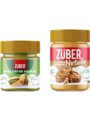 Züber Nutzilla Fındık Kreması 315G x 1 Adet (Yeni) + Antep Fıstığı Kreması 200G x 1 Adet