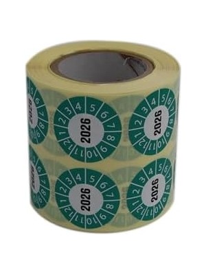 DMR Home Tarih Seçme Etiketi 30MM x 30MM Ruloda 1000 Adet (Yeşil, 2026)