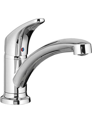 DMR Home Standard 7074010.002 Colony Pro Tek Kollu Mutfak Musluğu Daha Az Sprey Az Döşeme Plakası, Cilalı Krom