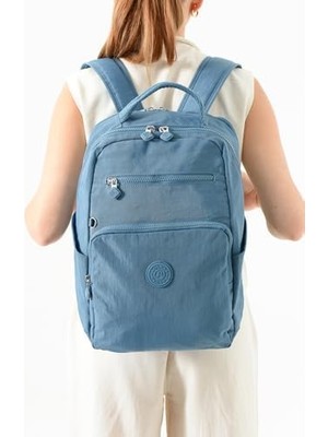 DMR Home Louisiana Polo Bolsas Kadın Okul Sırt Çanta Mavi 1086