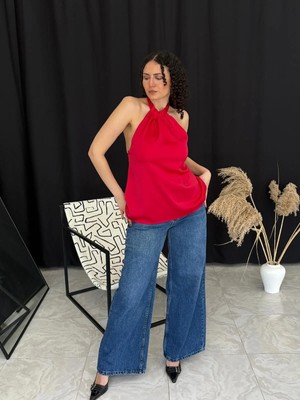 Luz Lacivert Baggy Jean