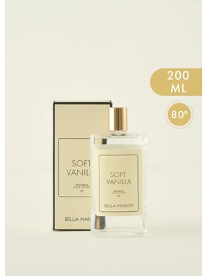 Bella Maison Soft Vanilla Kolonya 200 ml 80 Derece Hindistan Cevizi Kokusuyla Dökme Şıklığı