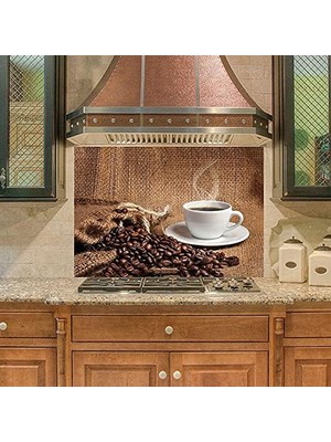 DMR Home Mutfak Duvar Tezgah Arası Ocak Arkası Kaplama Kahve Çekirdek