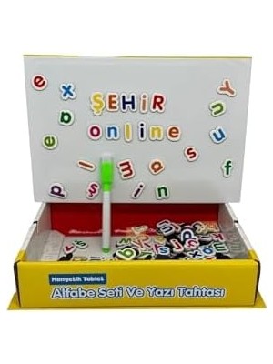 DMR Home 4+ Yaş 162 Parça Manyetik Tablet Alfabe Seti ve Yazı Tahtası Eğitici ve Öğretici Aktivite Oyunu, SM-CA-OYUN-MANYETIK-ALFABE-5276