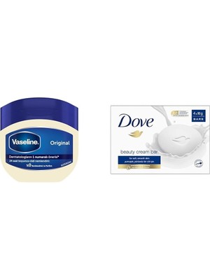 DMR Home Nemlendirici Jel Original 100 ml + Dove Beauty Cream Bar Katı Güzellik Sabunu Original Nemlendirici Etkili, 4X90 G