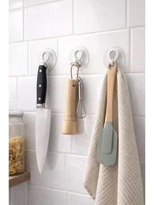 DMR Home Şeffaf Cam Vantuzlu Askı Seti 16’lı, 3 cm x 3 cm Kompakt Tasarım, 3 cm Çap Güçlü Vakumlu Yapışma, Delme ve Vidalama Gerektirmez, Iz Bırakmadan Sökülebilir, Banyo Mutfak Duş Camı Için Uygun