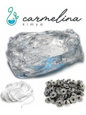 Carmelina 1kg Jel Mum+5mt Fitil+25 Sabitleme Çıtçıtı