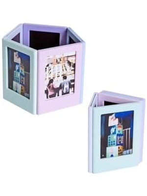 DMR Home Mini Film Uyumlu Pembe 2'li Mıknatıslı Fotoğraf Çerçeve Seti