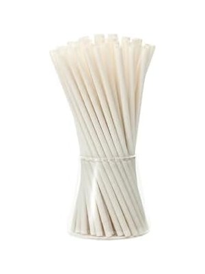 Expresstore Kompostlanabilir Pipet |%100 Bitki Bazlı Plastik Içermez | Dayanıklı | 24 cm x 7 mm – 100 Adet
