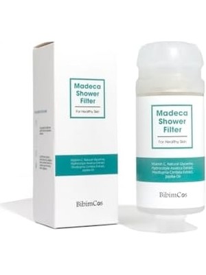 Expresstore Madeca Duş Filtresi 160G – Centella & Houttuynia Ekstraktlı, Musluk Suyundaki Kloru Azaltır, Cildi Besler & Nemlendirir, Tüm Cilt Tipleri Için, Vitaminli Nem Filtresi