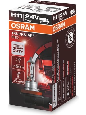 DMR Home Ampul Truckstar Pro H11 24V 70W%120'YE Kadar Fazla Işık 2.5x Daha Uzun Kullanım Süresi 64216TSP