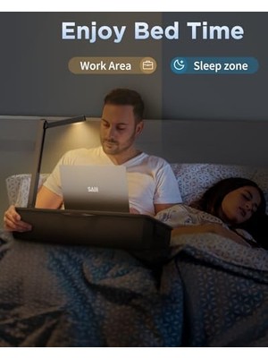DMR Home LED Işık ve Telefon Tutacağı ile Dizüstü Bilgisayar Lap Masası