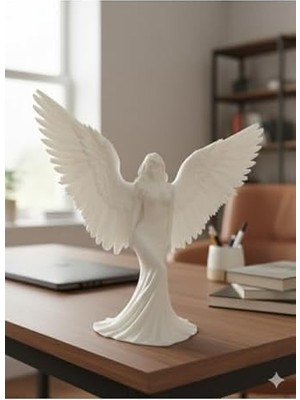 DMR Home 3dvan Dekoratif Melek Figürü Beyaz 20 x 19