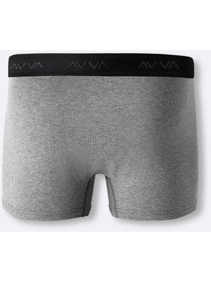 AVVA Erkek Antrasit Basic Pamuklu Tekli Regular Fit Boxer B009510
