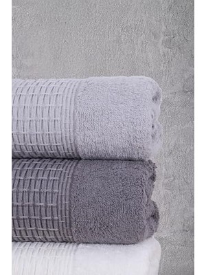 DMR Home Ipek 4'lü Yumuşak Premium Büyük El Yüz ve Baş Havlu Seti 50X90CM 800 Gram, Hs-Ipek