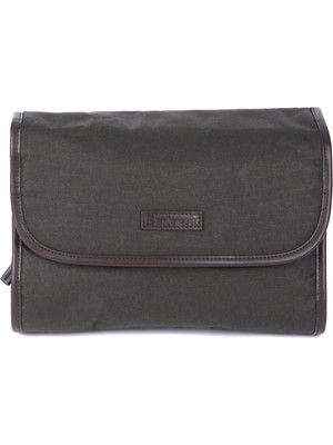Barbour Wax Hanging Washbag Organizer OL71 Olive/Sand