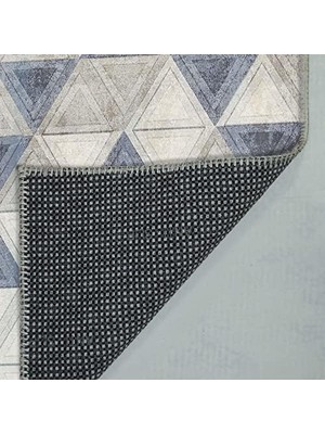 DMR Home Dizayn Bency Kadife Pamuk Tabanlı Yıkanabilen Kaydırmaz Antibakteriyel Salon Halısı 120X180