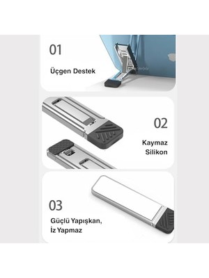 DMR Home Cep Telefonu ve Dizüstü Bilgisayar Standı | Katlanabilir Ince Metal Braket | Taşınabilir, Ergonomik Laptop ve Telefon Standı | Masaüstü Çok Amaçlı Destek 1 Adet Ayak