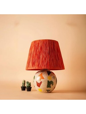 DMR Home Handmade Turuncu Seramik – Modern Tasarım, Yerli Üretim, E27 Duy, Uzun Ömürlü ve Çevre Dostu Dekoratif Aydınlatma