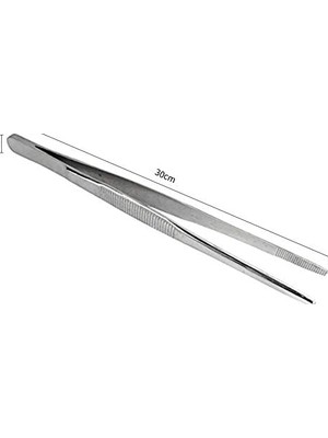 Expresstore 304 Paslanmaz Çelik Mangal Cımbızı, Profesyonel Mutfak ve Uzun Saplı Gıda Cımbızı, Çok Fonksiyonlu, 30 cm