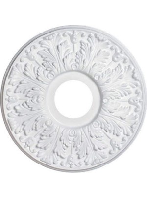DMR Home Lighting 7702800 15-1/2-Inç Viktorya Tarzı Beyaz Kaplama Tavan Madalyonu