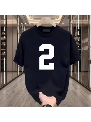 Rovel 2 Baskılı Siyah Oversize Tshirt