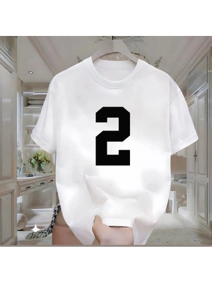 Rovel 2 Baskılı Beyaz Oversize Tshirt